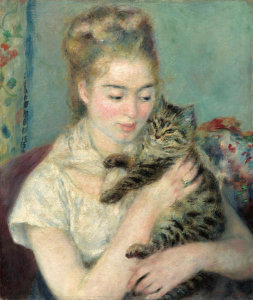 Auguste Renoir - Woman with a Cat, c. 1875