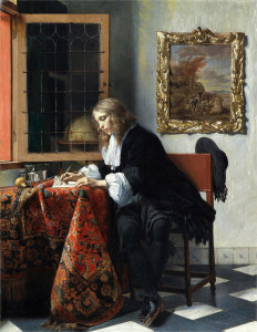 Gabriel Metsu - Man Writing a Letter