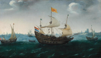 Hendrick Cornelisz Vroom - A Fleet at Sea, 1614